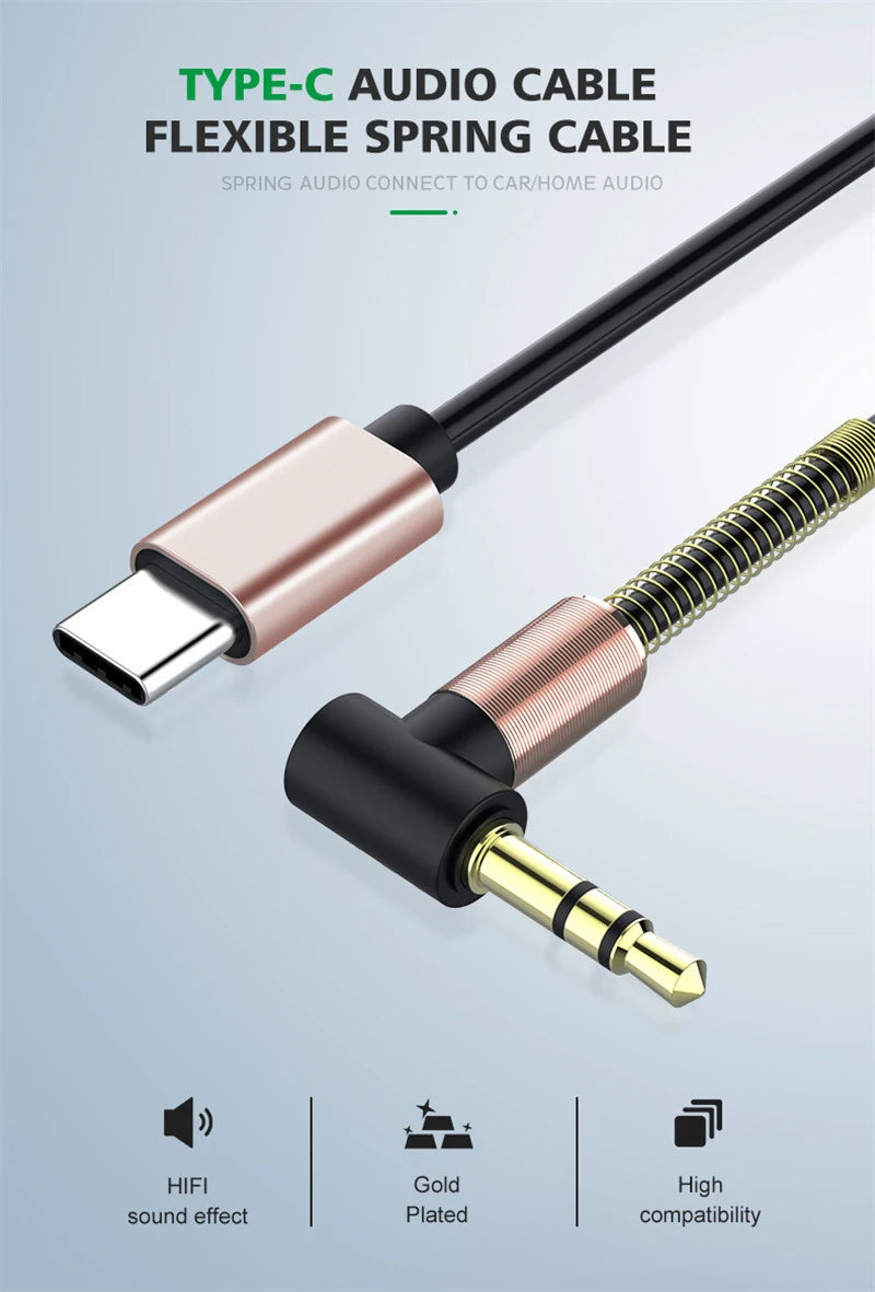 USB C to 3.5mm AUX Audio Adapter for Clear Sound - Smarsty