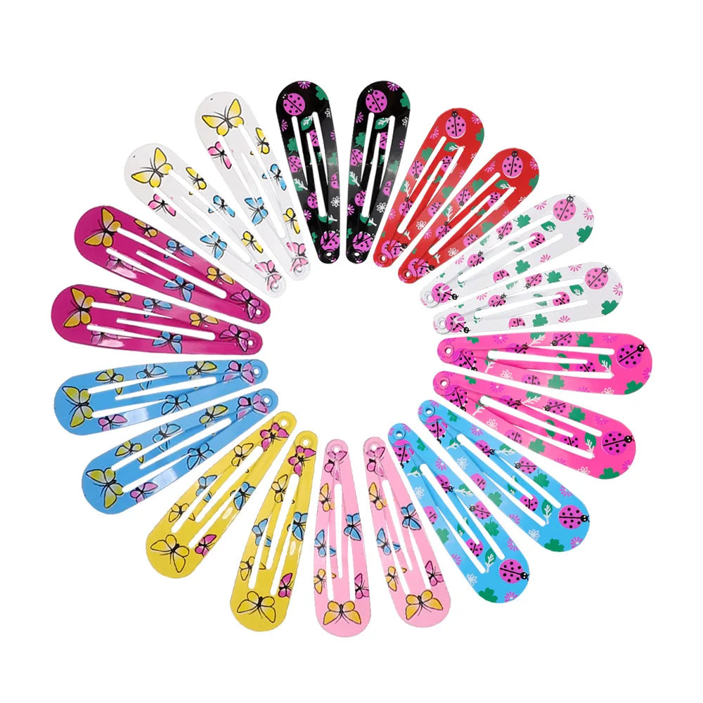 Cute Cartoon Hairpins for Girls 40Pcs Colorful Animal and Fruit Clips - Smarsty