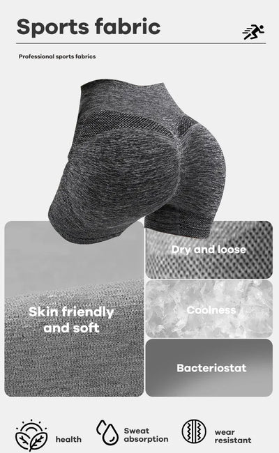CZGUKE Women High Waist Workout Shorts Butt Lifting Tummy Control Ruched Booty Smile Yoga Short Pant - Smarsty