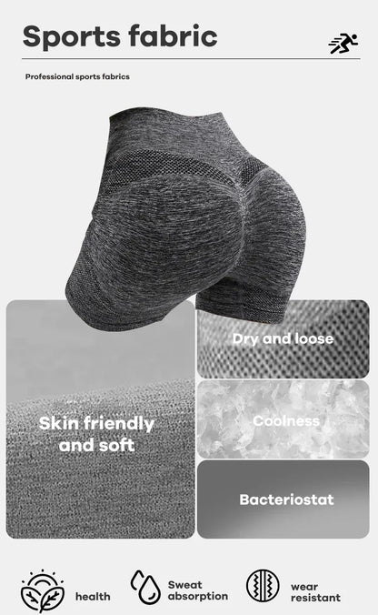 CZGUKE Women High Waist Workout Shorts Butt Lifting Tummy Control Ruched Booty Smile Yoga Short Pant - Smarsty
