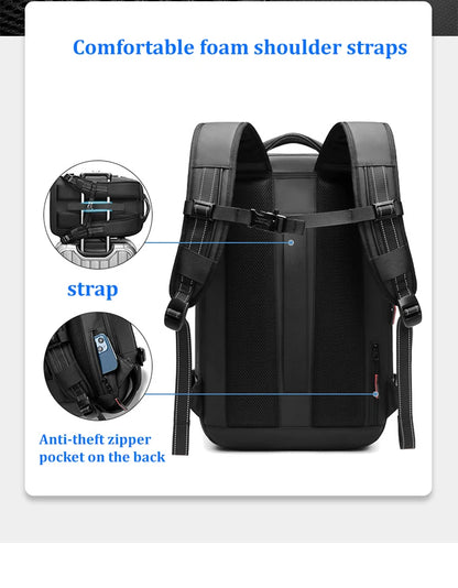 Travel Men 17 inch Laptop Backpack vacuum compression Backpack Business Large Capacity school Backpack expand outdoor backpack - Smarsty