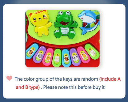 Kids Cartoon Piano Keyboard Game with Animal Sounds Flashing Light Music Baby Instrument Music Toys Educational Toys Kids Gifts by Smarsty
