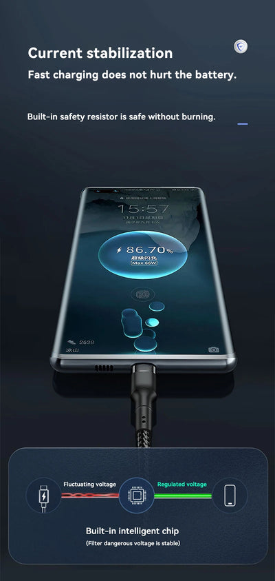 Xiaomi 120W Fast Charger USB C Cable for Quick Charging - Smarsty