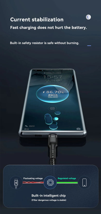 Xiaomi 120W Fast Charger USB C Cable for Quick Charging - Smarsty