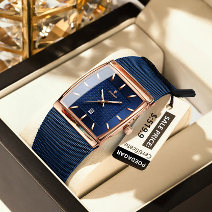 Men's Waterproof Quartz Watch with Luminous Date Feature - Smarsty