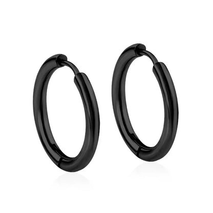 Men's Stainless Steel Hoop Earrings for Punk Style Fashion - Smarsty