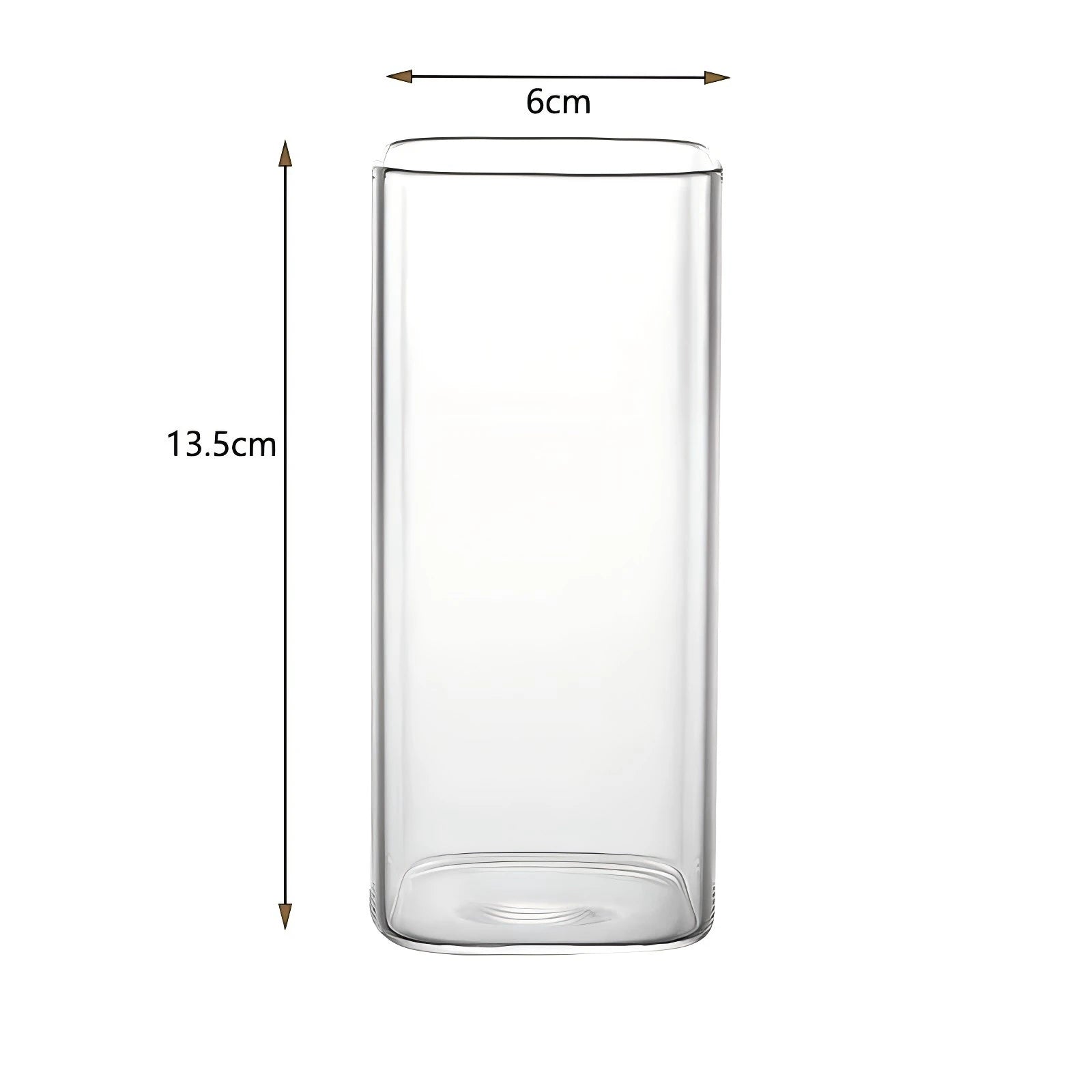 Square Heat Resistant Glass Cup With Lid And Straw - Smarsty