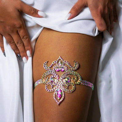 Colorful Rhinestone Thigh Chain Jewelry for Women - Smarsty