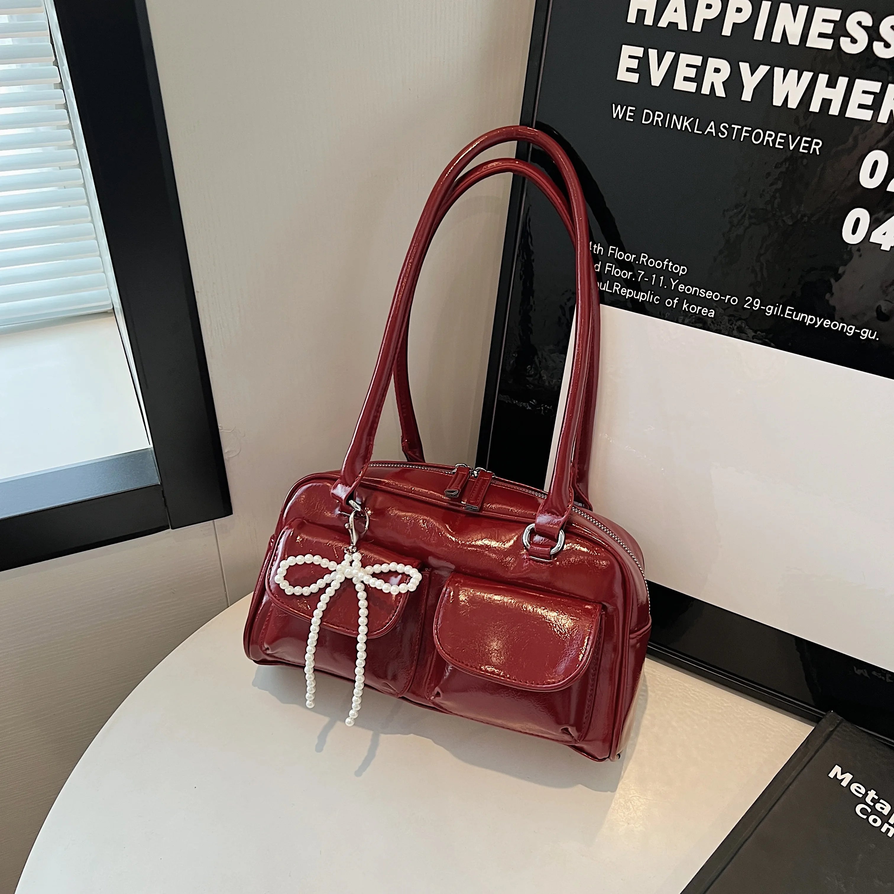 Korean Edition Underarm Bow Bag Women Versatile Shoulder Bag - Smarsty