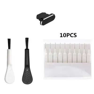 Cell Phone Charging Port Dust Plug with Cleaning Brush for IPhone 15 14 13 16Pro Max Plus Samsung Xiaomi IOS Type C Cleaner Set - Smarsty