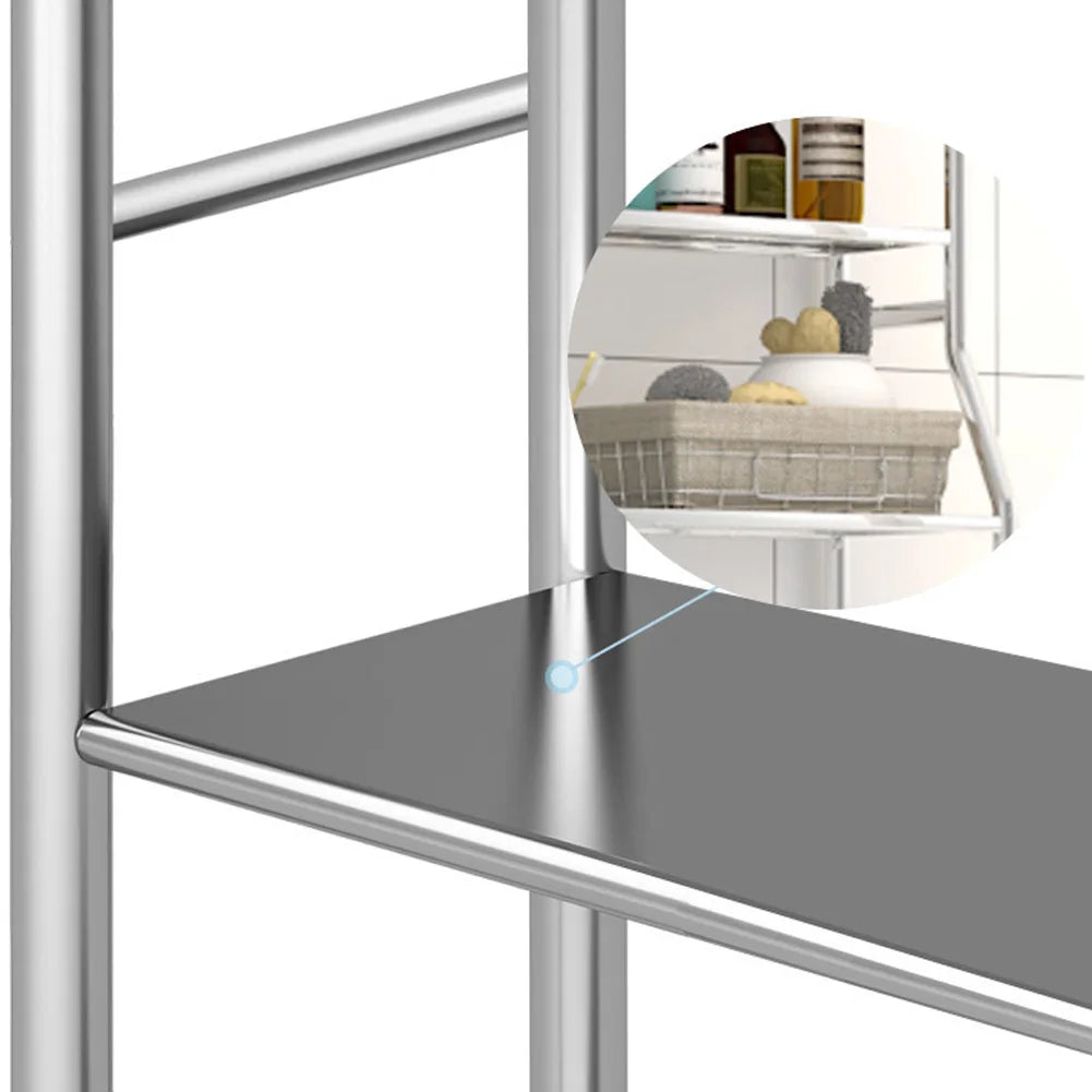 Over Toilet Storage Shelf,2/3-Tier Freestanding Over The Toilet Storage,Metal Bathroom Shelves with Paper Holder and Removable - Smarsty