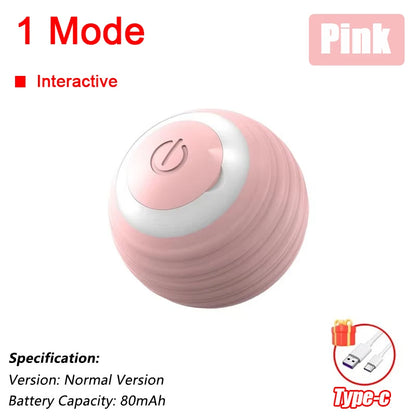 Interactive Rechargeable Cat Toy Ball With Faux Tail - Smarsty