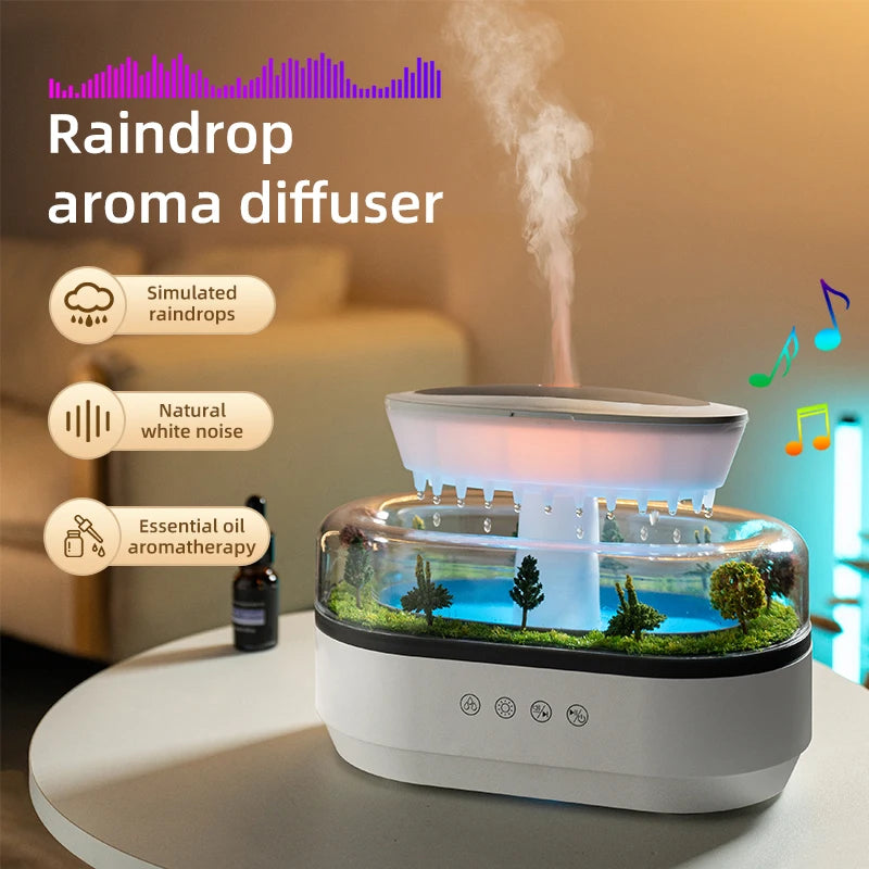 Rain Cloud Aroma Diffuser With 7 Color Night Light - Smarsty