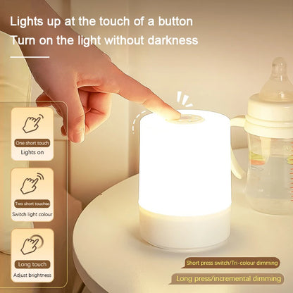 Dimmable LED Night Light for Bedroom Charging Lamp - Smarsty