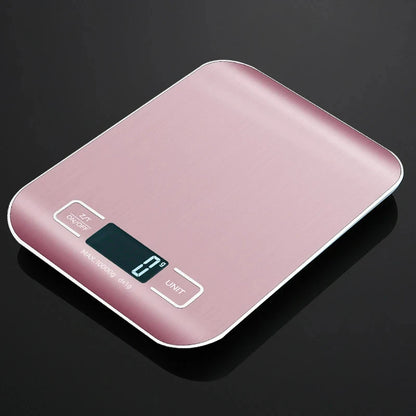Rechargeable Kitchen Scale with LCD Display Stainless Steel Design - Smarsty