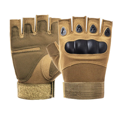 Tactical Hard Knuckle Fingerless Gloves for Combat - Smarsty