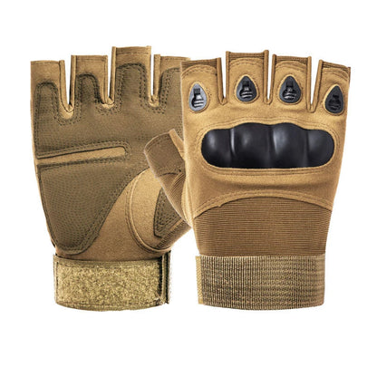 Tactical Hard Knuckle Fingerless Gloves for Combat - Smarsty