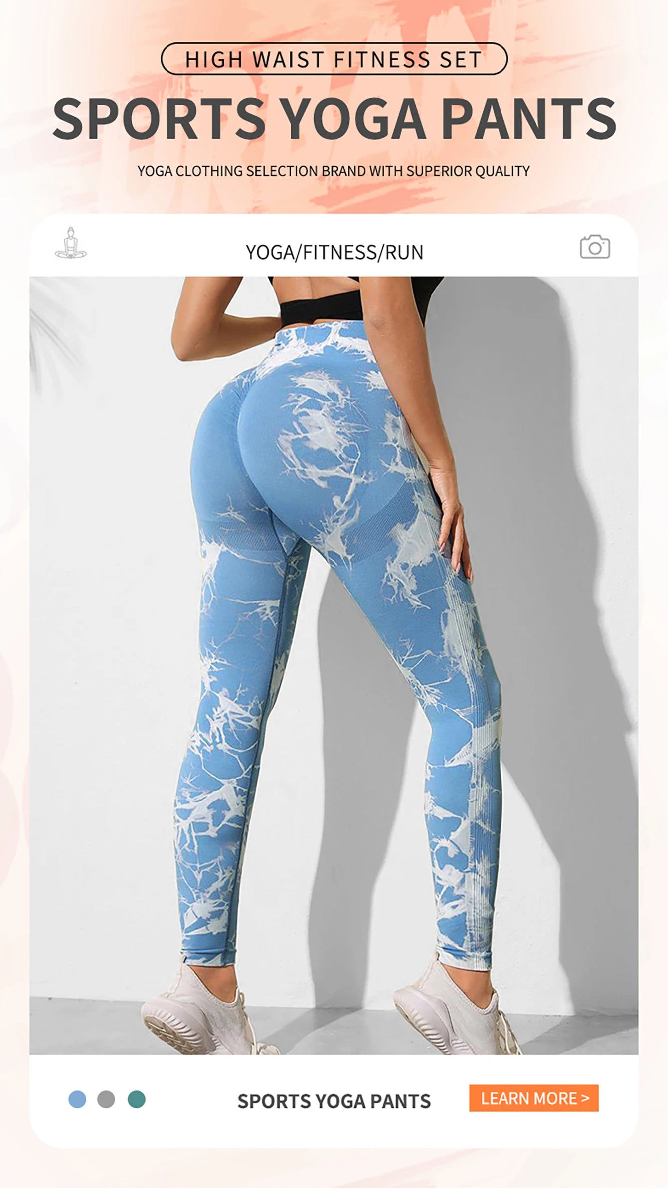 Tie Dye Yoga Pants Sport Leggings Women Seamless High Waist Push Up Woman Tights Fitness Workout Leggins Gym Clothing 2024 New - Smarsty