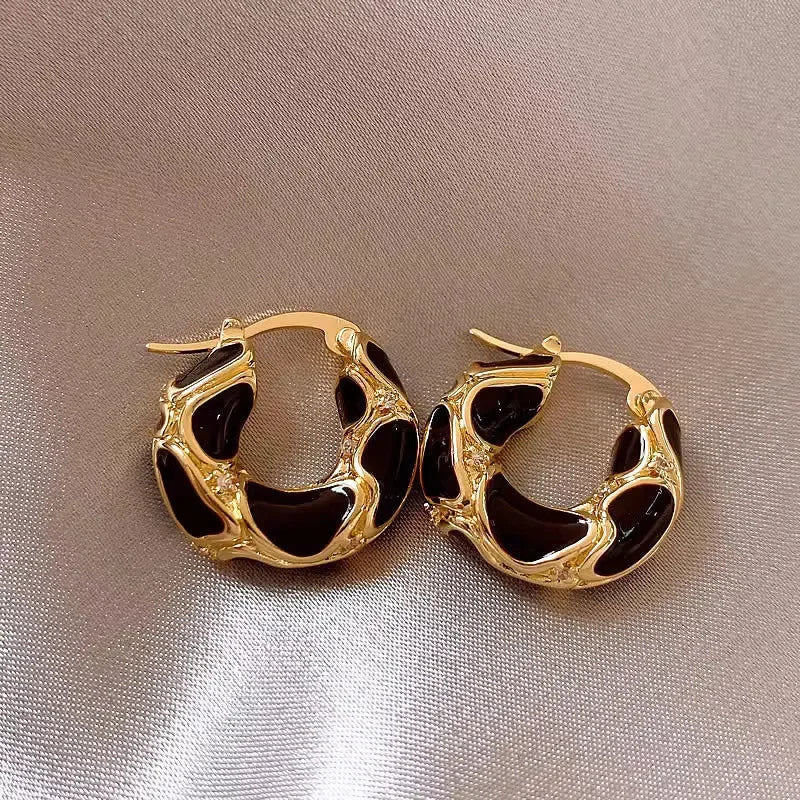 Trendy Gold Plated Small Hoop Earrings for Women - Smarsty