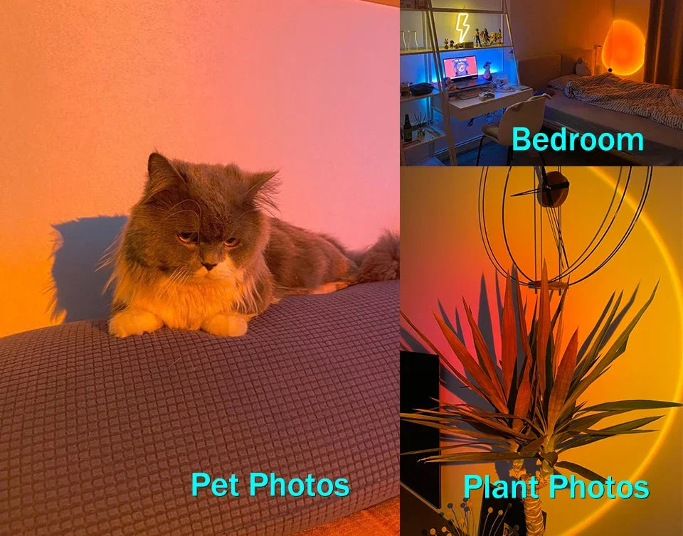 USB Sunset Light Projector for Stunning Bedroom Decor - Smarsty
