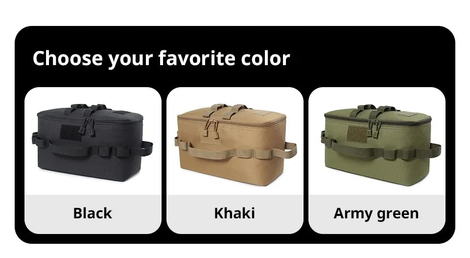 Outdoor Camping Gas Tank Storage Bag Large Capacity Ground Nail Tool Bag Gas Canister Picnic Cookware Utensils Kit Bag - Smarsty