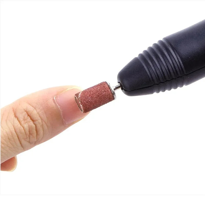 100/50pc Sanding Cap Bands For Electric Manicure Machine 180/120/80 Grit Nail Drill Grinding Bit Files Pedicure Tool