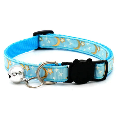 Pet Collar With Bell Cartoon Footprint Colorful Dog Puppy Kitten Collar Adjustable Safety Bell Ring Necklace Pet Accessories - Smarsty