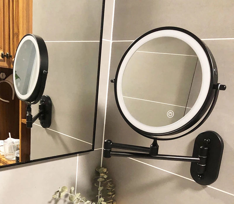 8 Inch Chrome Makeup Mirror with Dual Magnification - Smarsty