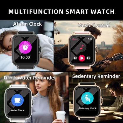 Waterproof Smart Watch with Call Alerts and Sleep Tracking - Smarsty