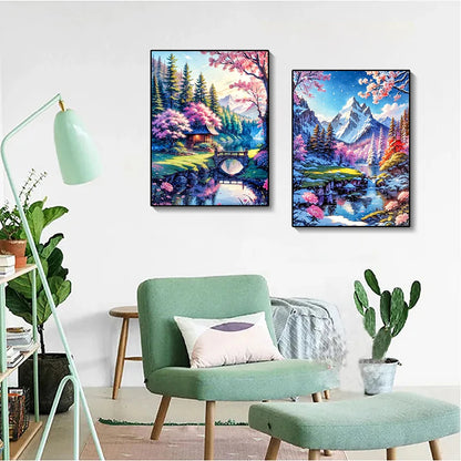 5D Diamond Art Aurora Landscape DIY Wall Decor - Smarsty