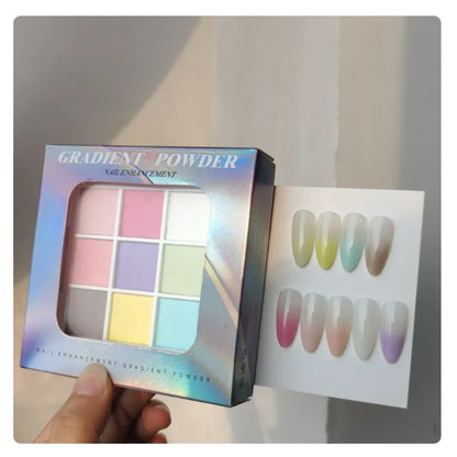 9 Colors Shimmer Nail Powder for Stunning Manicure - Smarsty