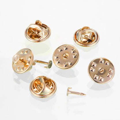 100Pc Metal Locking Pin Backs Secure Brooch Bases Pack - Smarsty