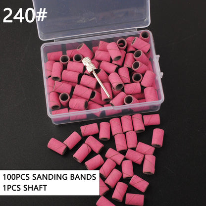 100 Pcs Sanding Bands Set for Nail Drill Care - Smarsty
