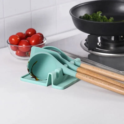 Silicone Tableware Drying Kitchen Utensil Rack Rest Holders Fork Spatula Multifunctional Shelf Organizer Non-Slip Storage Pad by Smarsty