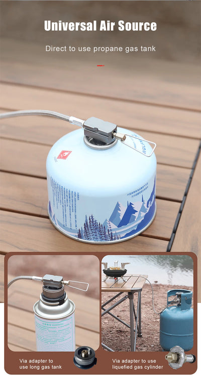 BRS-201A Portable Camping Gas Stove 16000W High Pressured Propane Butane Gas Burner Outdoor Emergency Stove with Piezo Ignition by Smarsty