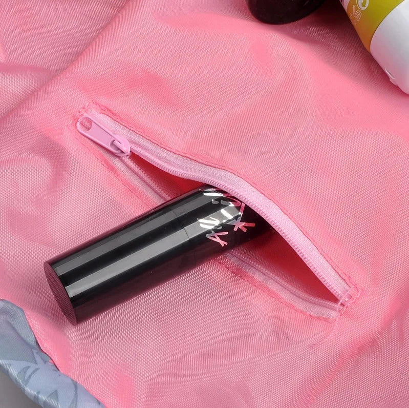 Women Drawstring Cosmetic Bag Travel Storage Makeup Bag Organizer Female Make Up Pouch Portable Waterproof Toiletry Beauty Case - Smarsty