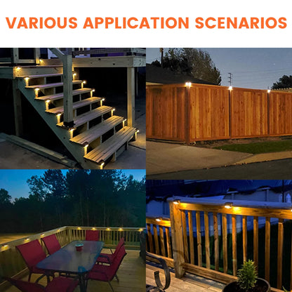 Solar LED Garden Lights Waterproof Outdoor Step Lamps - Smarsty