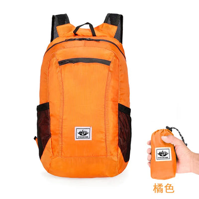 18L Portable Foldable Backpack Folding Mountaineering Bag Ultralight Outdoor Climbing Cycling Travel Knapsack Hiking Daypack by Smarsty