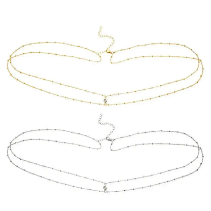 Women’s Boho Rhinestone Metal Waist Chain Jewelry - Smarsty