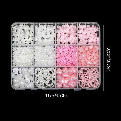 500PCS 3D Nail Art Decoration Kit with Colorful Resin Bows - Smarsty