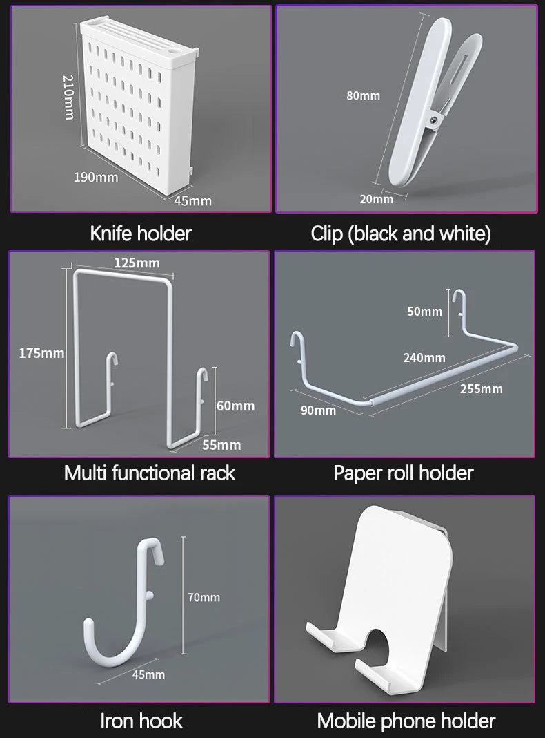 No Punching Pegboard Wall Organizer Panel Shelves For Gamer Room,bathroom,kitchen Storage Rack Organizer Pegboard Accessories by Smarsty