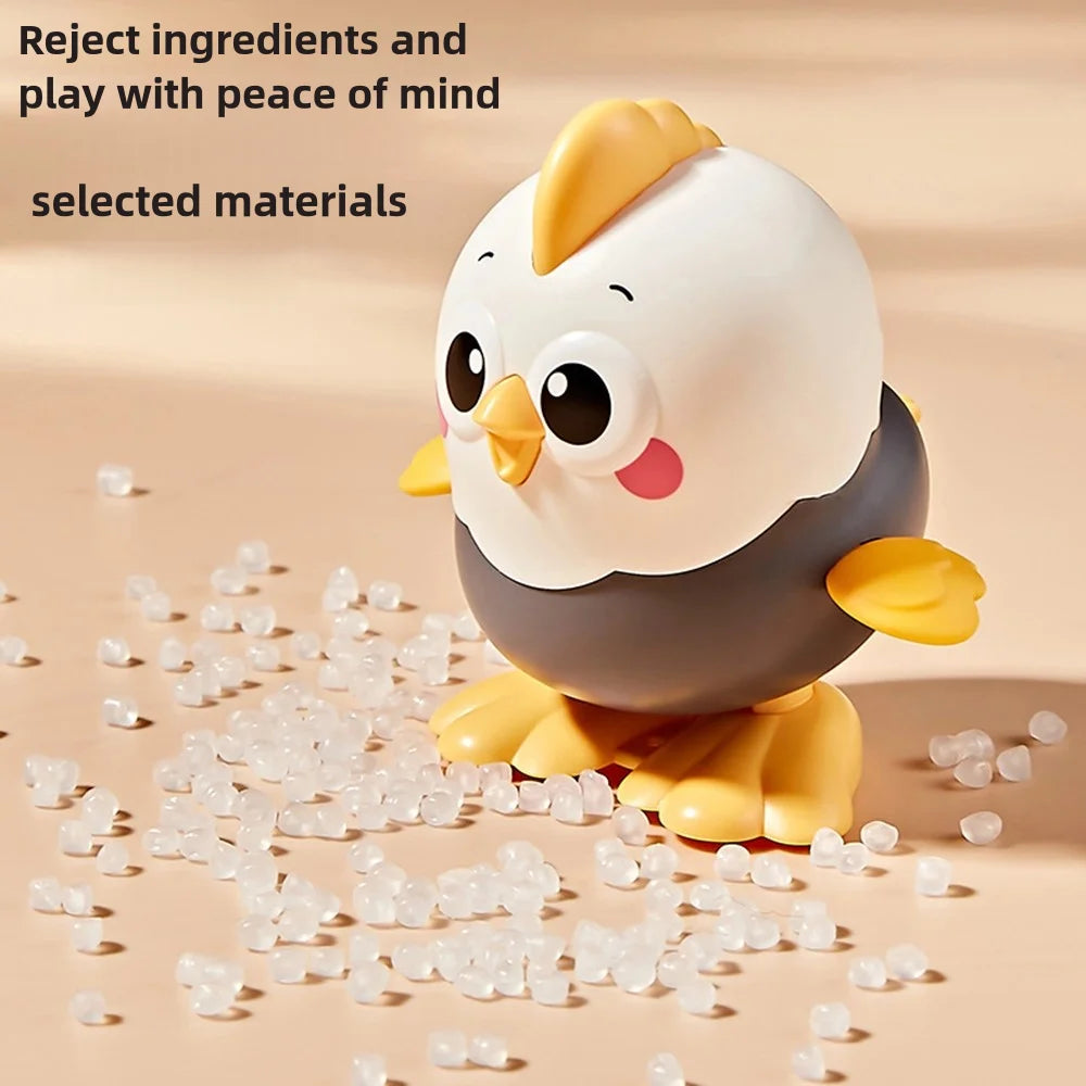 New Kidsren's Chick Can Move Cartoon Jumping Little Yellow Chicken Baby Wind-Up Small Toy Kidsren's Jumping Chicken Wind-Up Toy Fun Artificial Wind-Up Small Animal Can Move and Run Learn to Crawl 1 to 2 Years Old Baby
