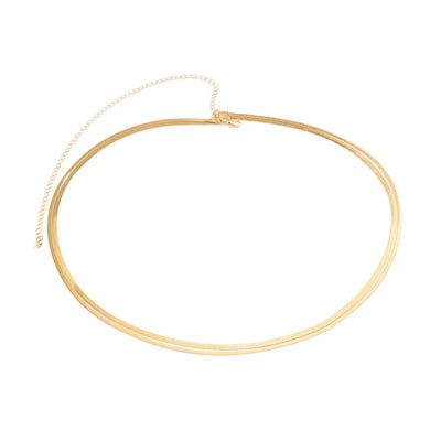 Double Layer Metal Snake Chain Belly Waist Jewelry - Smarsty