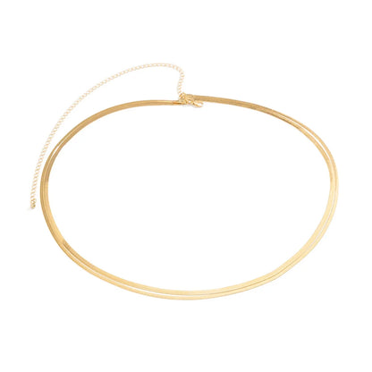 Double Layer Metal Snake Chain Belly Waist Jewelry - Smarsty