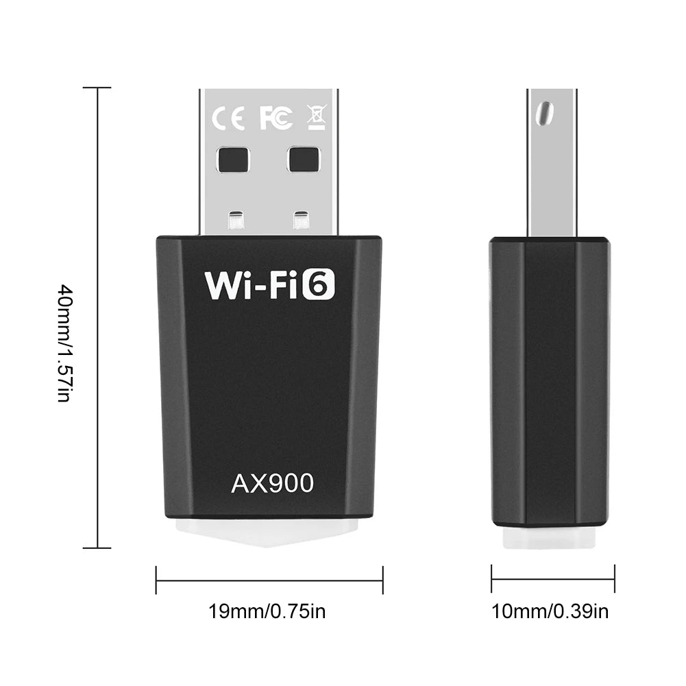 AX900 Driver-Free Wireless Network Card Dual-Band USB Network Card 900Mbps USB WiFi Dongle 2.4G&5GHz for Laptop Windows 7 10 11
