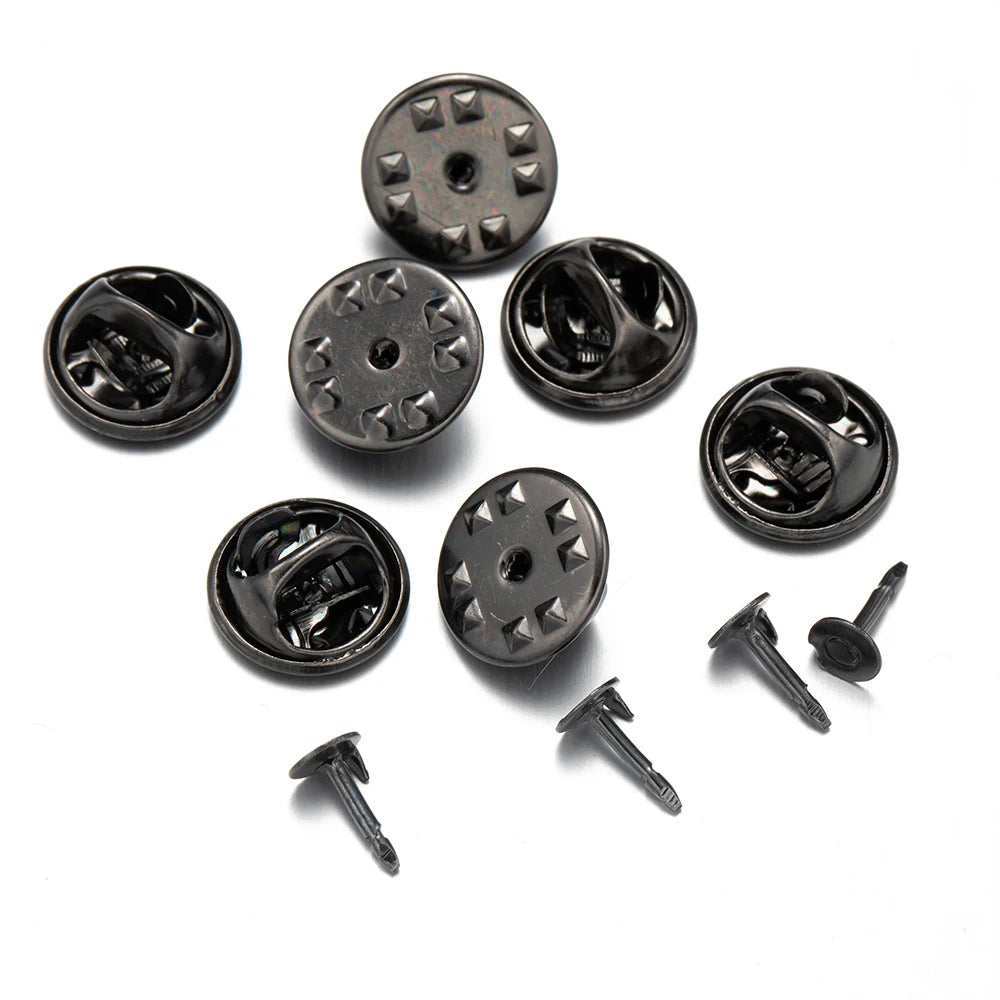 100Pc Metal Locking Pin Backs Secure Brooch Bases Pack - Smarsty