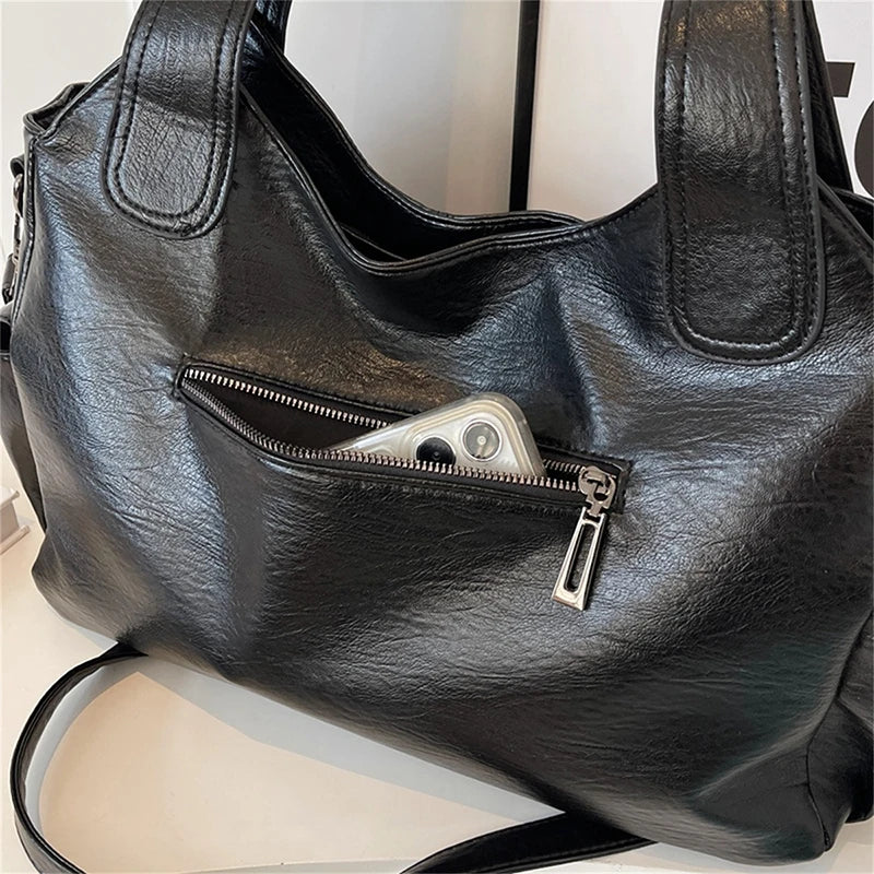 PU Leather Shoulder Bag With Soft Interior For Women - Smarsty