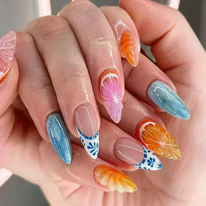 24Pcs Cute Strawberry French Press On Nails - Smarsty