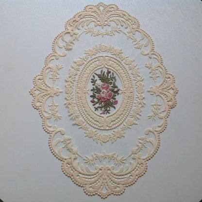 European Lace Embroidered Coaster for Christmas Decor - Smarsty