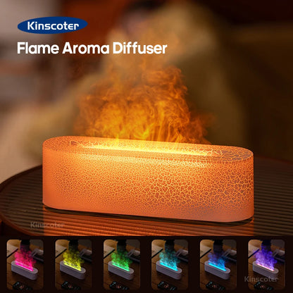 Kinscoter RGB Flame Aroma Diffuser with Cool Mist - Smarsty